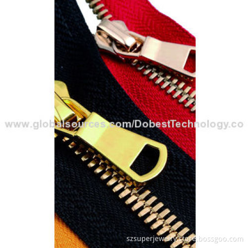 Women's dress, colorful metal zipper